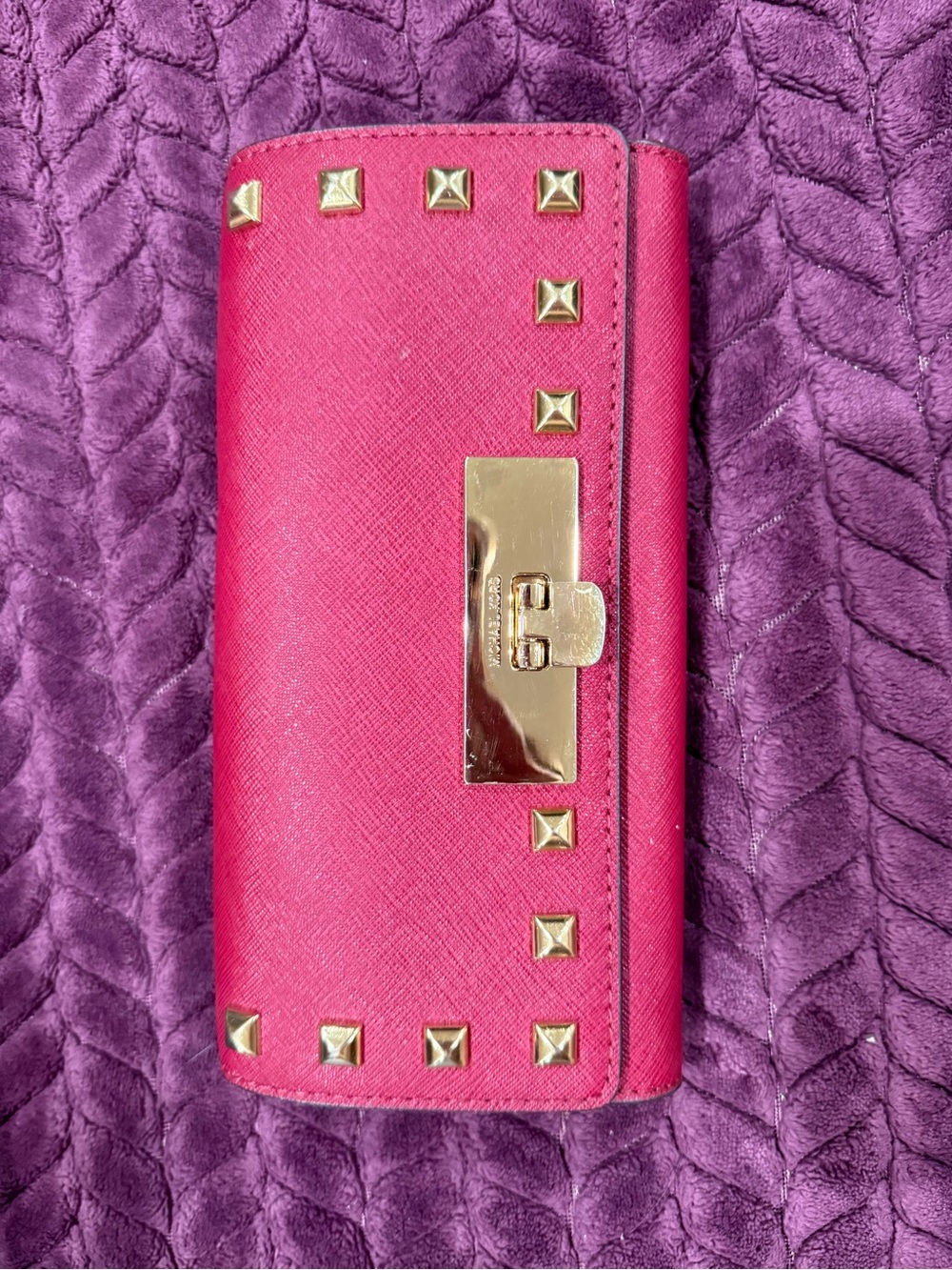 Preloved MK long red wallet
